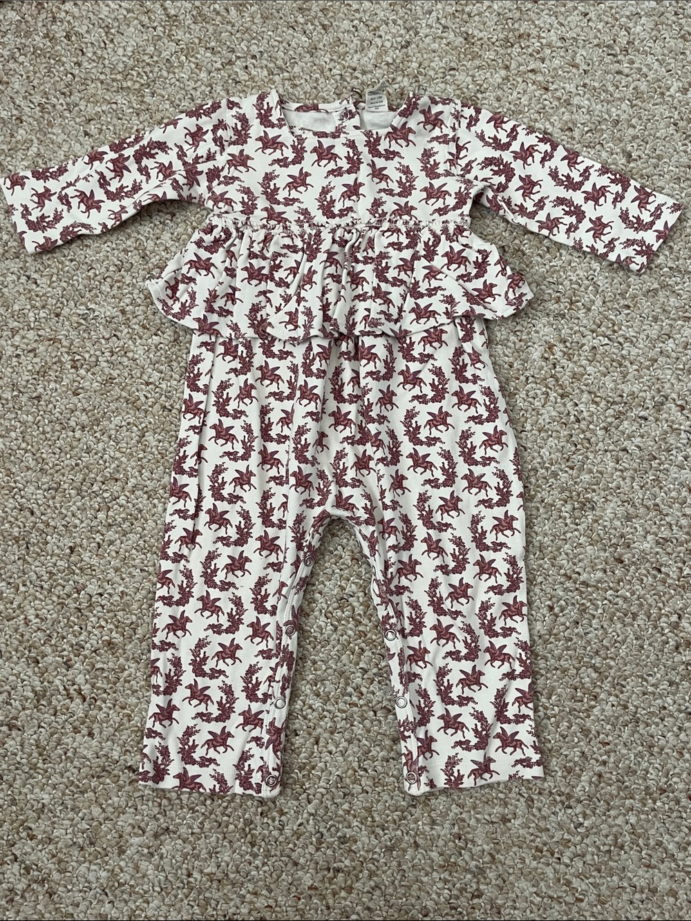kate quinn Patterned Ruffle Romper